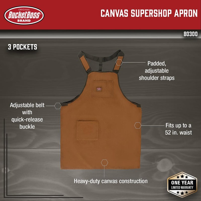 Bucket Boss mens Adjustable Tool Bag, Brown, 1- Pack US - Image 2